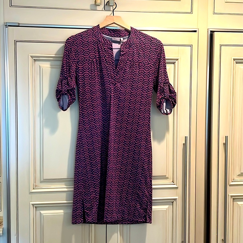Ellie Kai midi dress - fun print super comfy and stylish - great for travel.